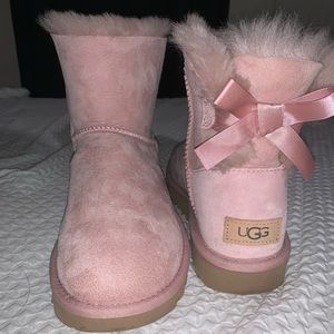 Pink UGGS Mini Bailey Bow II Boot